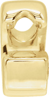 14K Yellow Gold Block Initial G Slide Pendant