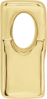 14K Yellow Gold Block Initial K Slide Pendant