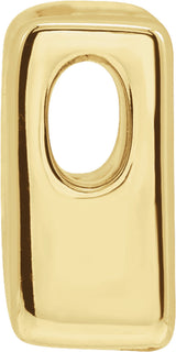 14K Yellow Block Initial N Slide Pendant