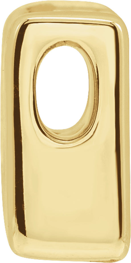 14K Yellow Gold Block Initial N Slide Pendant