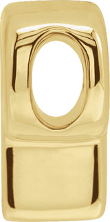 14K Yellow Gold Block Initial P Slide Pendant