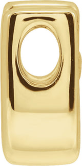 14K Yellow Gold Block Initial U Slide Pendant