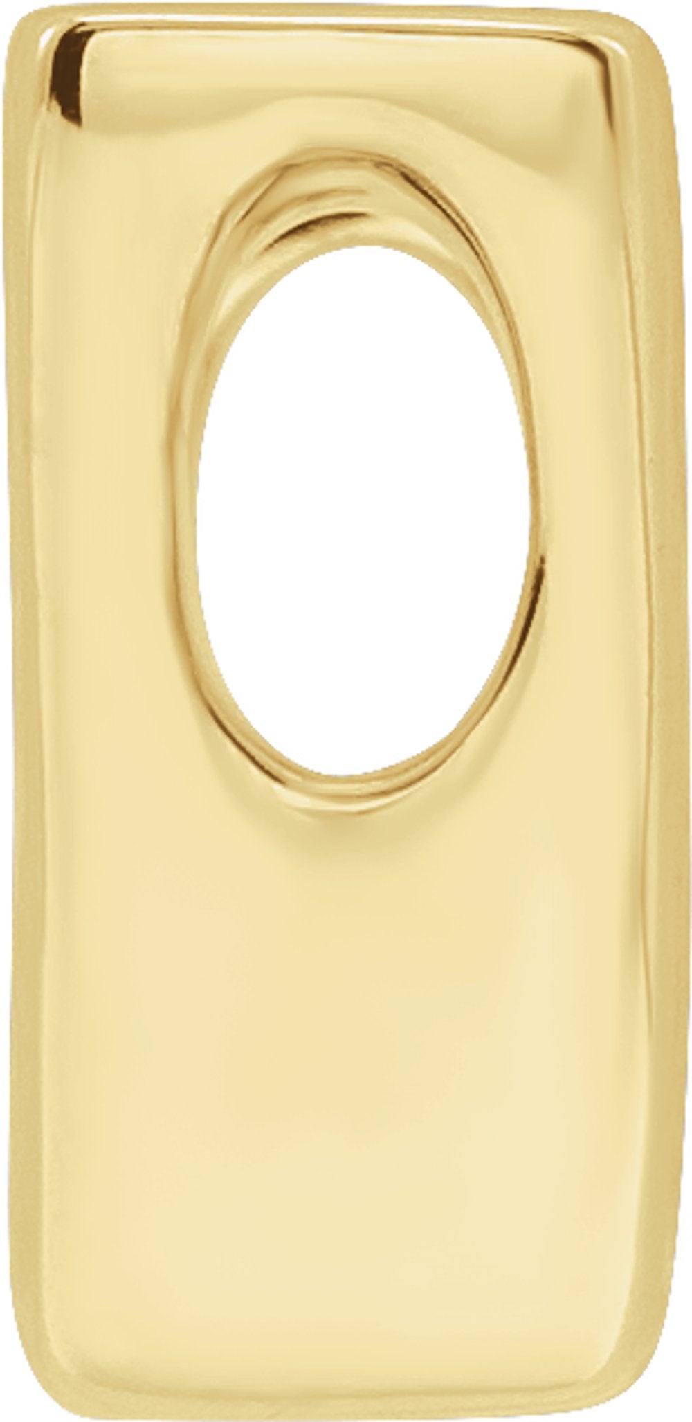 14K Yellow Block Initial V Slide Pendant