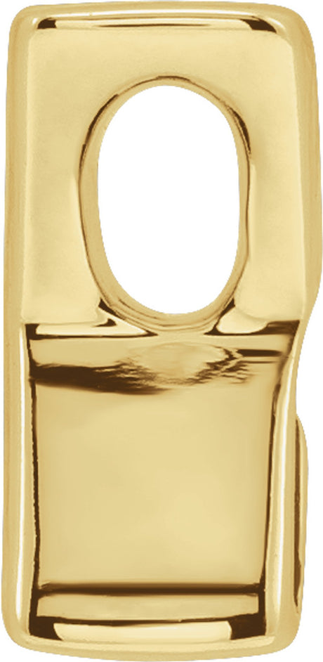 14K Yellow Gold Block Initial X Slide Pendant