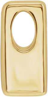 14K Yellow Block Initial A Slide Pendant