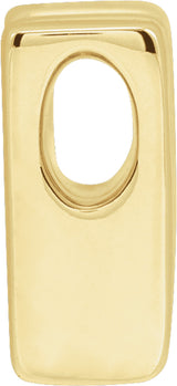 14K Yellow Block Initial W Slide Pendant