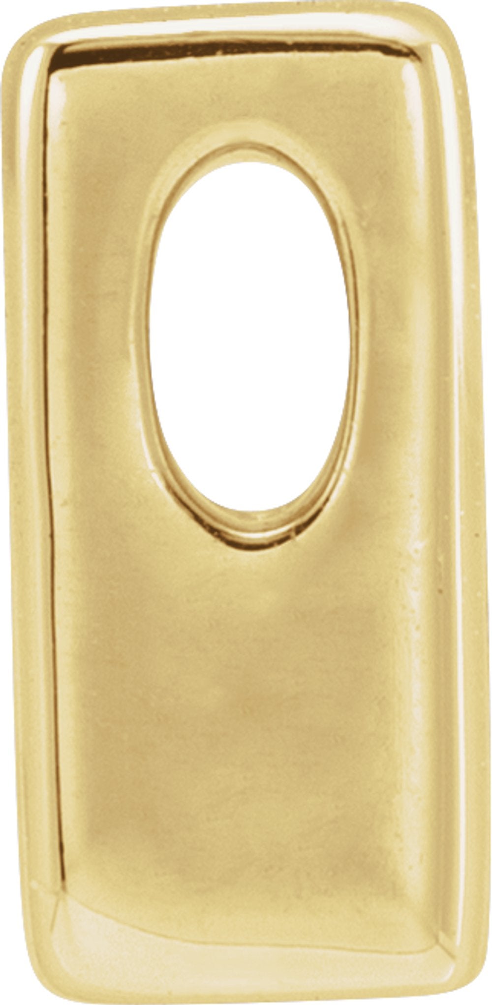 14K Yellow Gold Block Initial M Slide Pendant