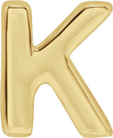 14K Yellow Gold Block Initial K Slide Pendant