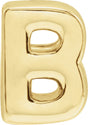 14K Yellow Gold Block Initial B Slide Pendant