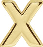 14K Yellow Block Initial X Slide Pendant