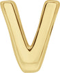 14K Yellow Block Initial V Slide Pendant