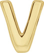 14K Yellow Gold Block Initial V Slide Pendant