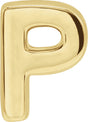 14K Yellow Gold Block Initial P Slide Pendant