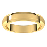 10K Yellow 4 mm Beveled Edge Light Band