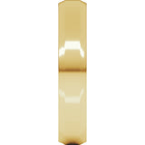 14K Yellow Gold 4 mm Lightweight Beveled-Edge Flat Band Size 6.5