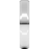Sterling Silver 4 mm Lightweight Beveled-Edge Flat Band Size 9