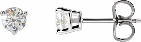 14K White 1/2 CTW Natural Diamond Earrings