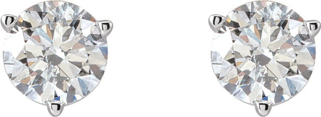 14K White 1 CTW Natural Diamond Earrings