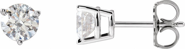 14K White Gold 1 CTW Natural Diamond Earrings