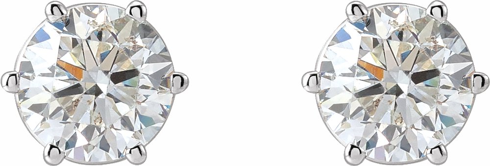 14K White Gold 2 CTW Lab-Grown Diamond Earrings