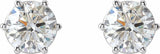 14K White Gold 2 CTW Lab-Grown Diamond Earrings