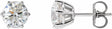 14K White Gold 2 CTW Lab-Grown Diamond Earrings