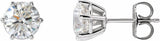 14K White Gold 2 CTW Lab-Grown Diamond Earrings