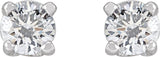 14K White 1/5 CTW Lab-Grown Diamond Stud Earrings