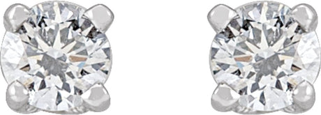 14K White 1/5 CTW Lab-Grown Diamond Stud Earrings