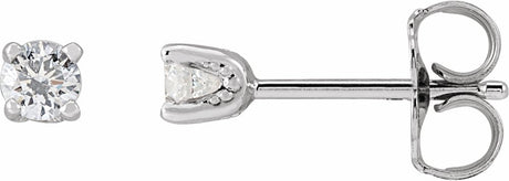 14K White 1/5 CTW Lab-Grown Diamond Stud Earrings