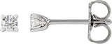 14K White 1/8 CTW Lab-Grown Diamond Stud Earrings