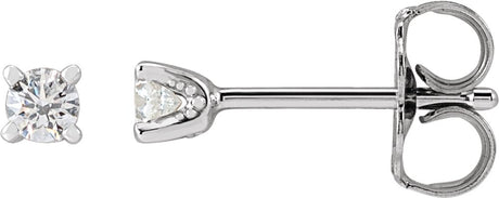14K White 1/8 CTW Lab-Grown Diamond Stud Earrings