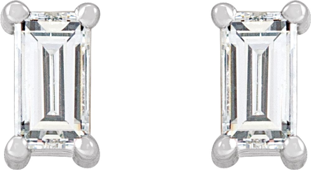 14K White 1/5 CTW Lab-Grown Diamond Stud Earrings