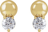 14K Yellow 1/3 CTW Lab-Grown Diamond Bead Earring