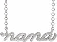 14K White Gold 19.57x4.61 mm Nana 18" Necklace