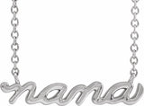 14K White Gold 19.57x4.61 mm Nana 18" Necklace