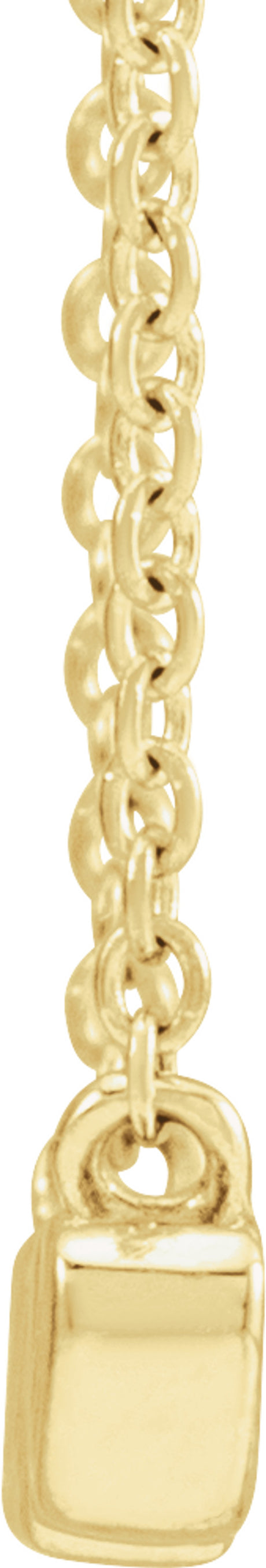 14K Yellow Gold 19.57x4.61 mm Nana 18" Necklace