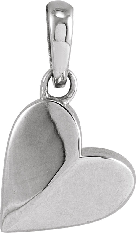 Sterling Silver 9.89x7.65 mm Heart Pendant