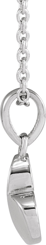 Sterling Silver Heart 16-18" Necklace