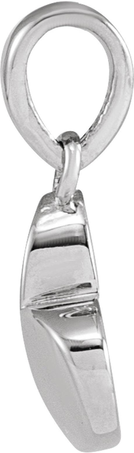 Sterling Silver 9.89x7.65 mm Heart Pendant