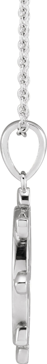 Sterling Silver Dharmachakra Wheel 16-18" Necklace