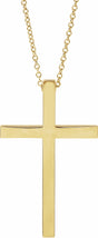 14K Yellow 29.5x18.2 mm Cross 18" Necklace