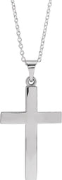 Sterling Silver Cross 18" Necklace
