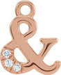 14K Rose Petite Pavé™ .01 CTW Natural Diamond Ampersand Dangle