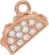 14K Rose Petite Pavé™ .05 CTW Natural Diamond Taco Dangle