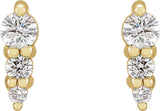 14K Yellow Gold .08 CTW Natural Diamond Graduated Bar Earrings