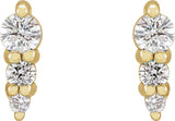 14K Yellow Gold .08 CTW Natural Diamond Graduated Bar Earrings