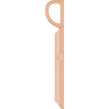 14K Rose Knife-Edge Cross Pendant