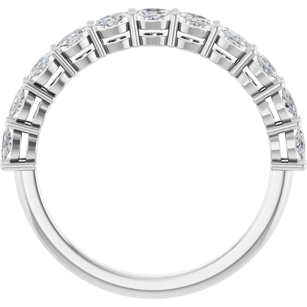 14K White 5/8 CTW Natural Diamond Anniversary Band