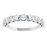 14K White 5/8 CTW Natural Diamond Anniversary Band